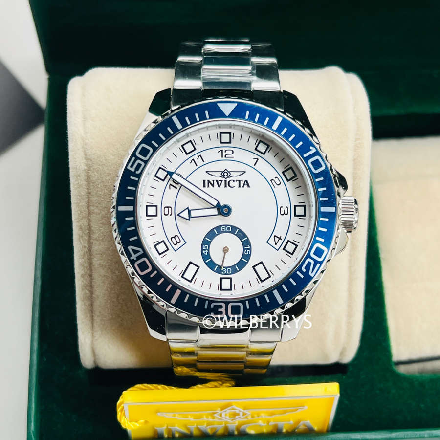 INVICTA Mens Nautical Yachtsman White Dial Oyster Bracelet Watch