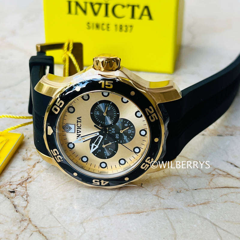 INVICTA Men's Diver Colossus 50mm Chronograph Watch Gold
