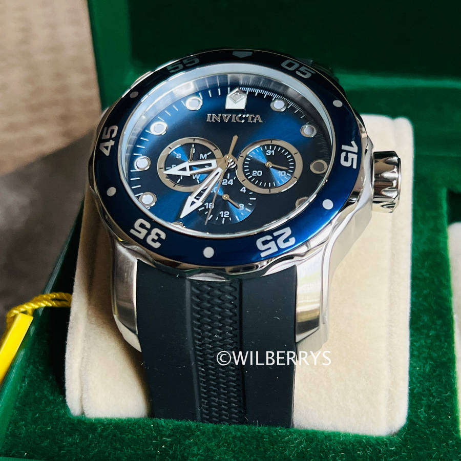 INVICTA Colossus 48mm Oceanic Blue Chronograph Silicone Strap Watch