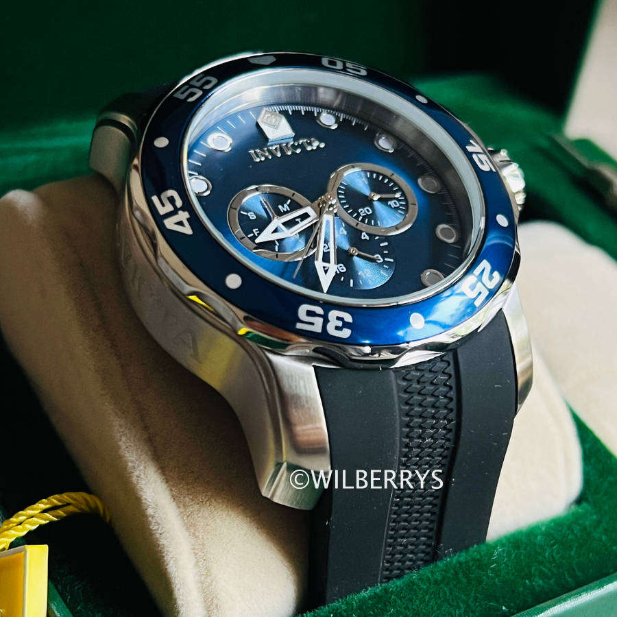 INVICTA Colossus 48mm Oceanic Blue Chronograph Silicone Strap Watch