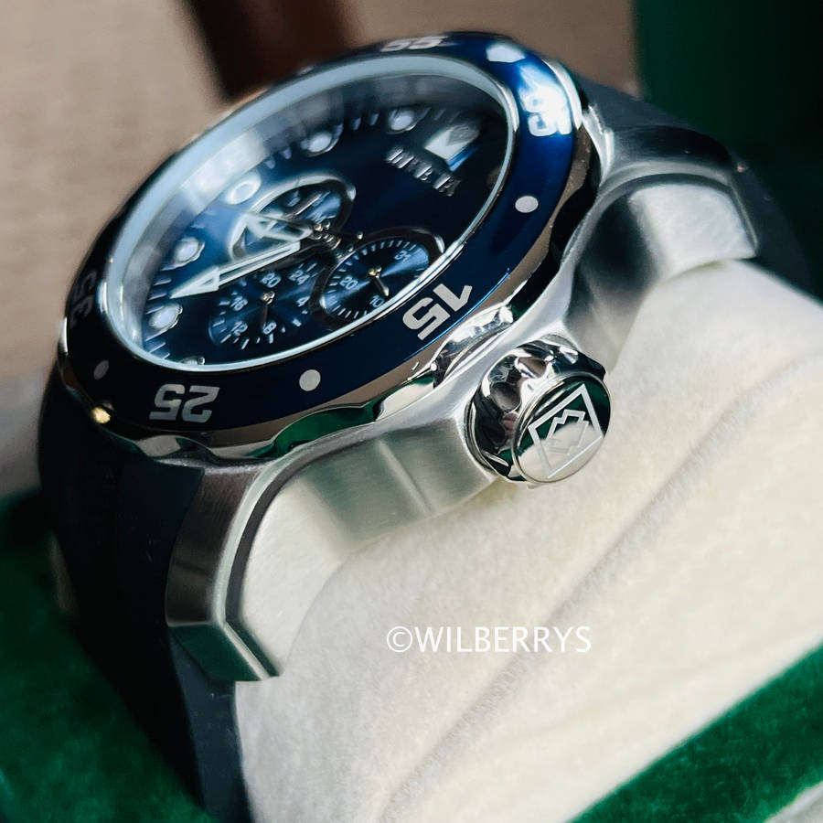 INVICTA Colossus 48mm Oceanic Blue Chronograph Silicone Strap Watch