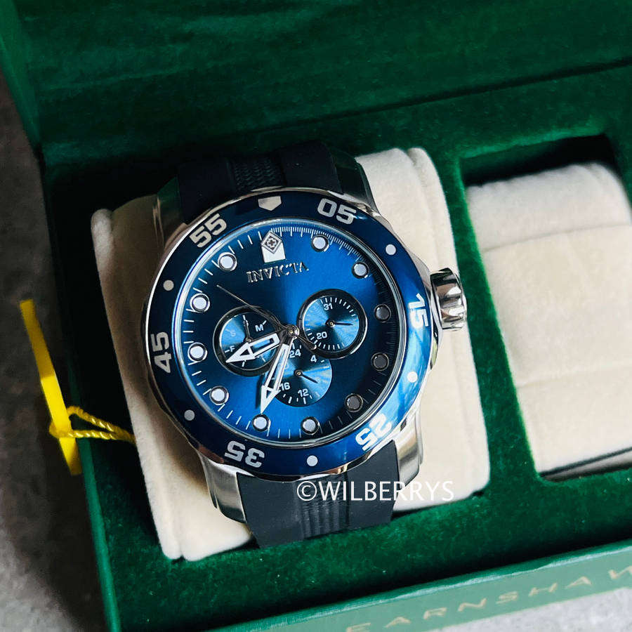 INVICTA Colossus 48mm Oceanic Blue Chronograph Silicone Strap Watch