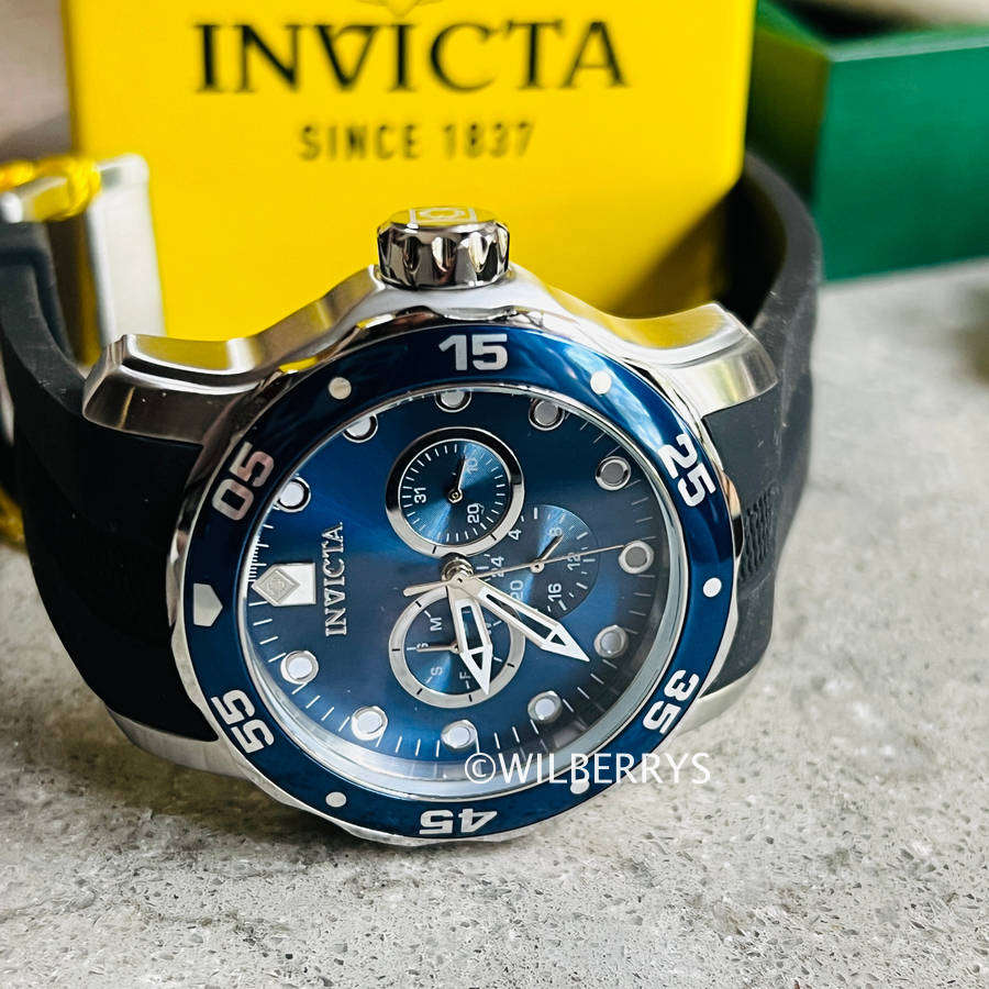 INVICTA Colossus 48mm Oceanic Blue Chronograph Silicone Strap Watch