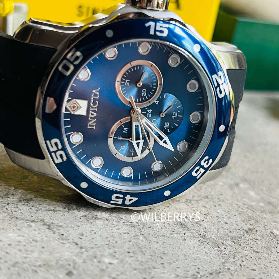 INVICTA Colossus 48mm Oceanic Blue Chronograph Silicone Strap Watch