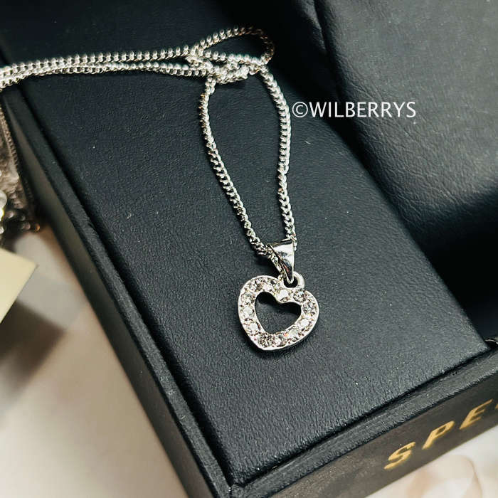 London Jewellers Pave Heart Pendant, Embellished with Crystals from Swarovski® AND Chain