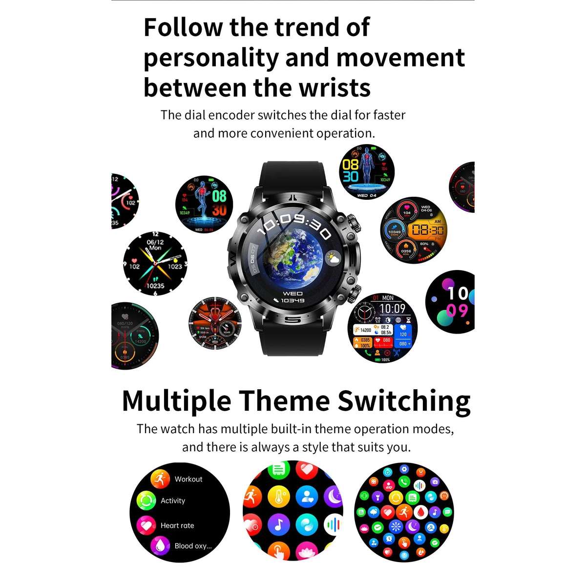 glucose and health NORTH EDGE Health Elite Glucose Heart Smart Watch