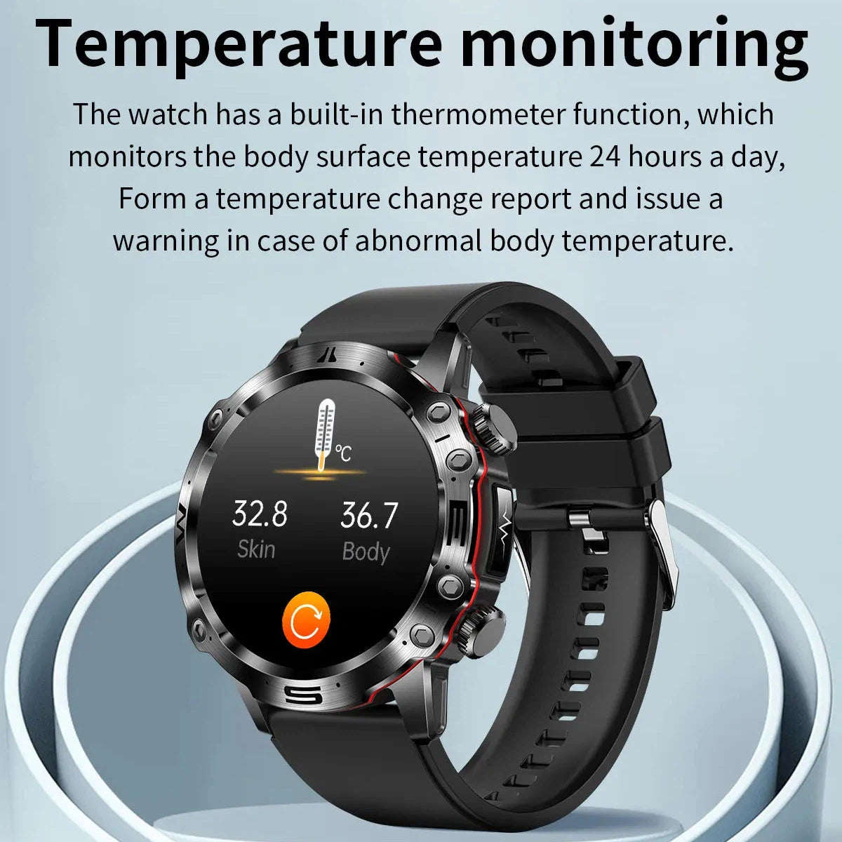 glucose and health NORTH EDGE Health Elite Glucose Heart Smart Watch