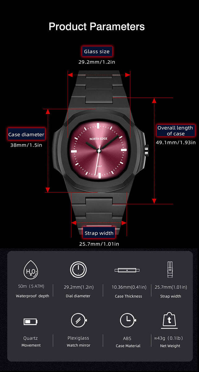 North Edge Men's VOLT Outdoor Adventure Watch