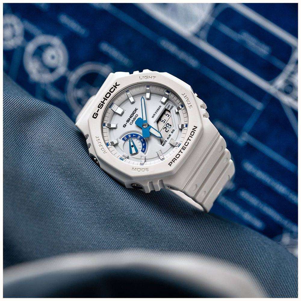 Casio Men's G-Shock Night Glow Blue Phosphorescent Carbon Core 45mm Watch GA-2100 Series