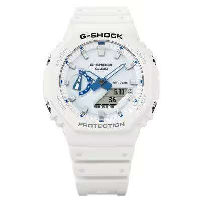 Casio Men's G-Shock Night Glow Blue Phosphorescent Carbon Core 45mm Watch GA-2100 Series