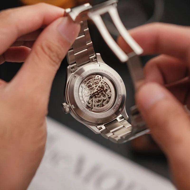 Thomas Earnshaw Duncan Kinetic Automatic Sun and Moon Open Heart Watch