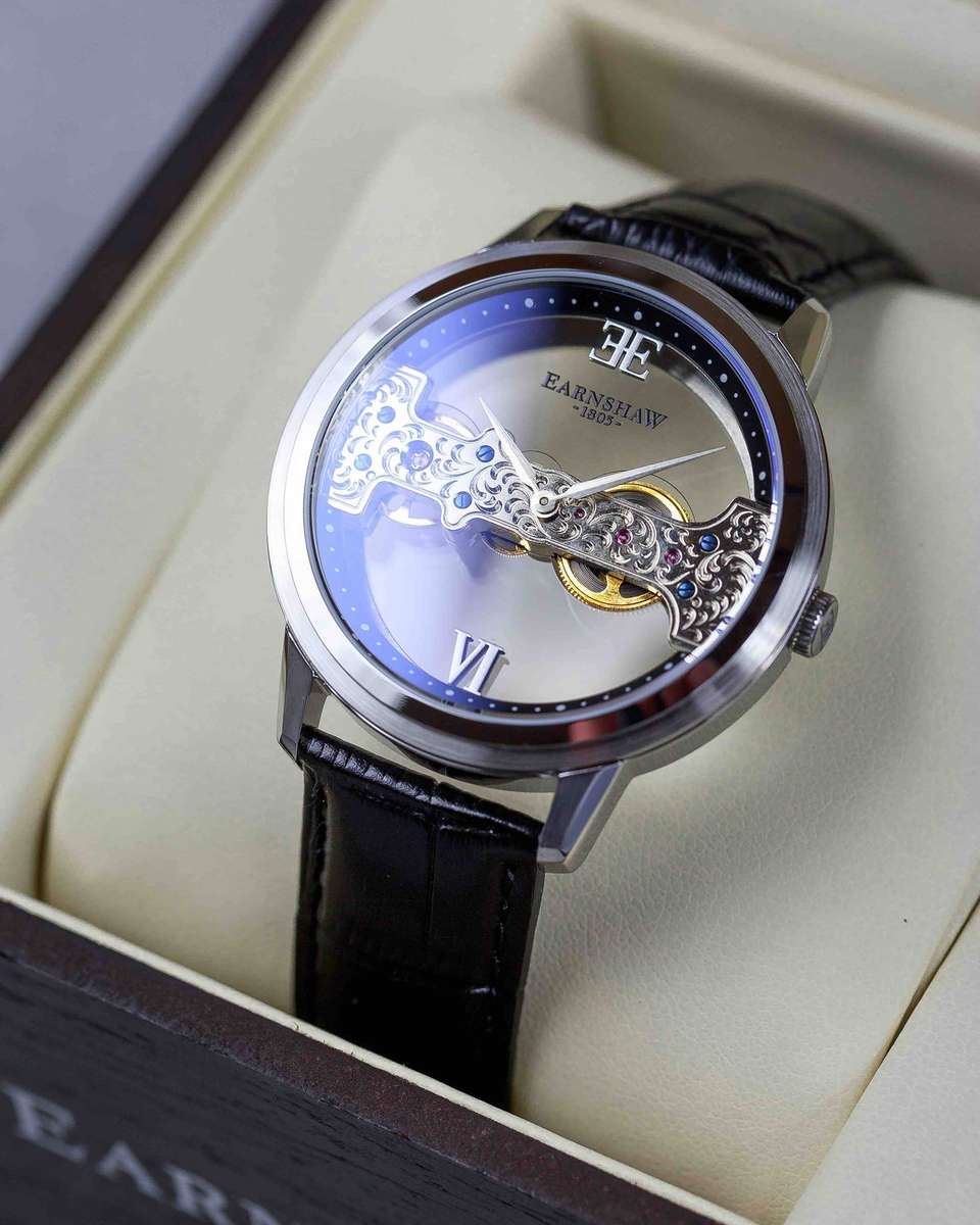 Thomas Earnshaw 1805 Mens Master Complication 42mm Automatic GLASS SEE THROUGH Watch