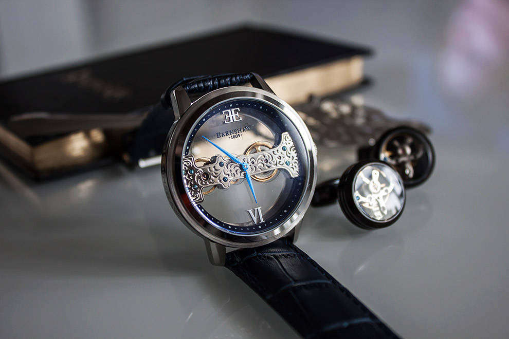 Thomas Earnshaw 1805 Mens Master Complication 42mm Automatic GLASS SEE THROUGH Watch