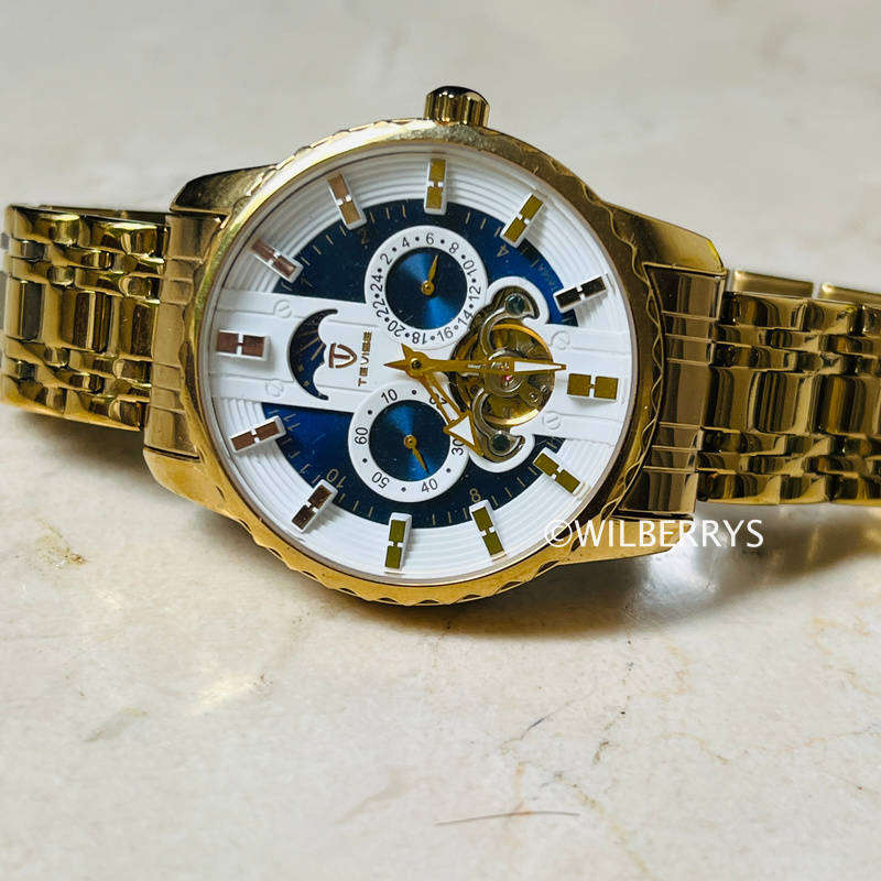 TEVISE ® Men`s Emperor Fly Wheel Kinetic Automatic Mechanical Watch
