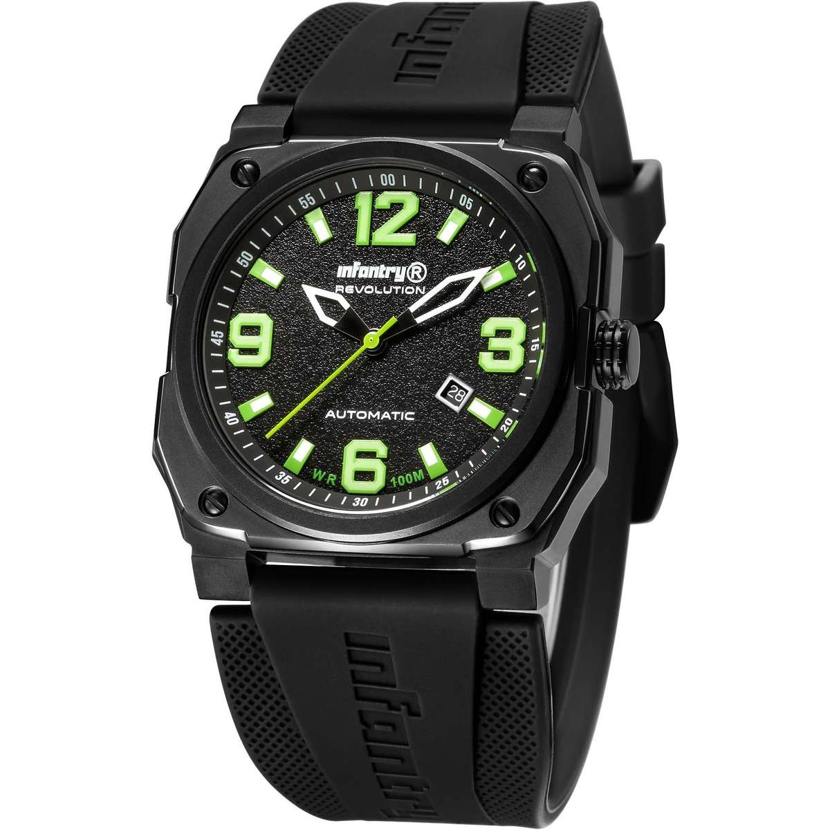 Infantry Revolution Men's REVO AUTOMATIC GHOST LAMBO GREEN INR-X1-AT Watch