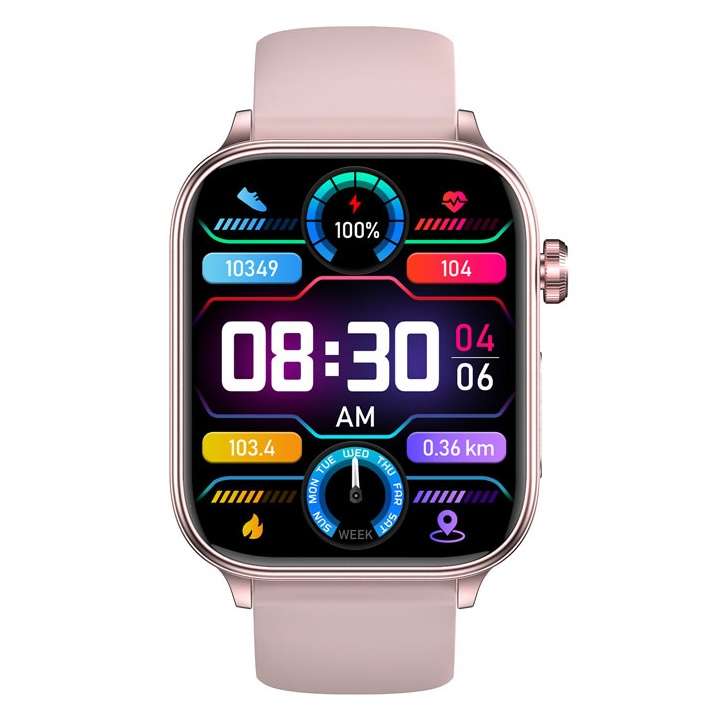 NORTH EDGE Women's Pink Rose intelli Health Glucose Heart Smart Watch with Quick Detachable strap