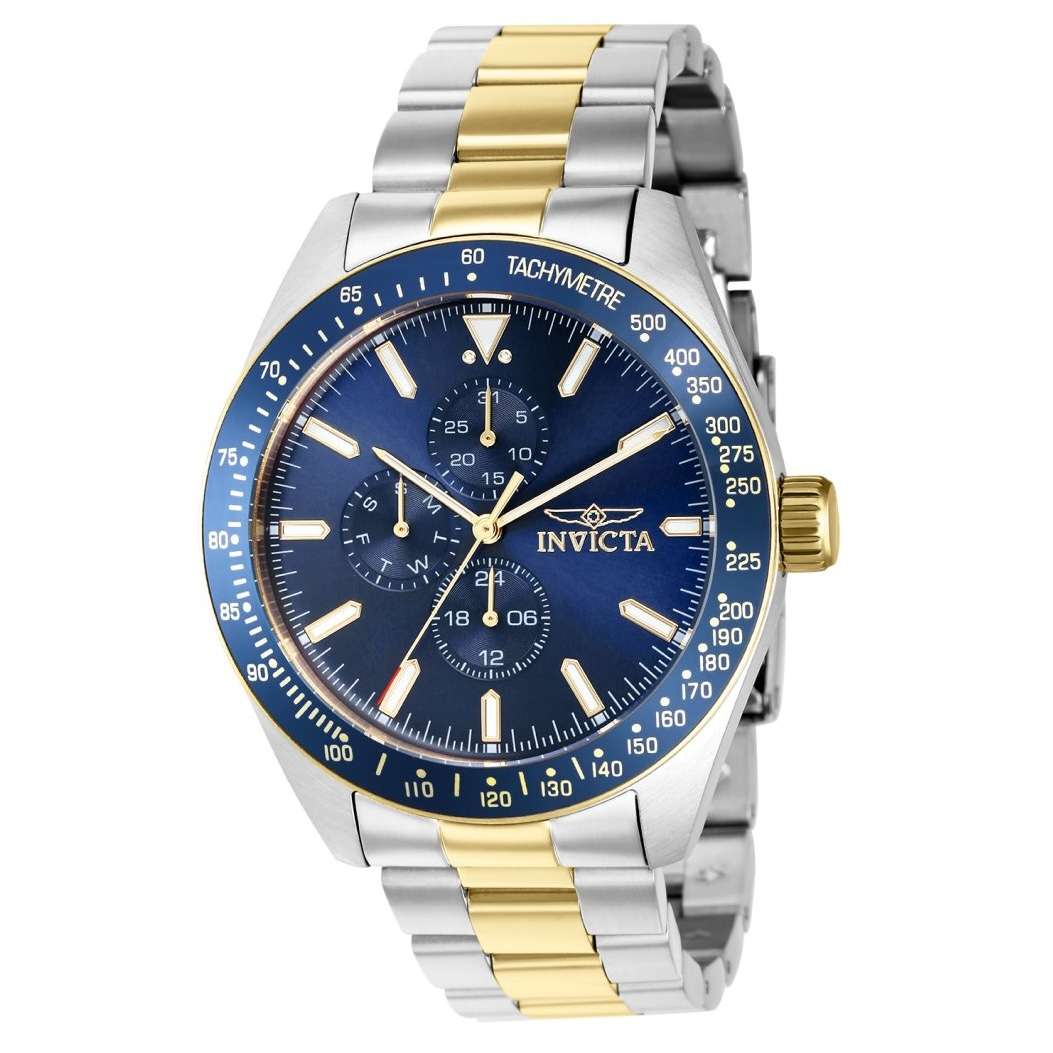 Invicta Aviator 45mm Pilot Two Tone/Blue Multifunction Watch