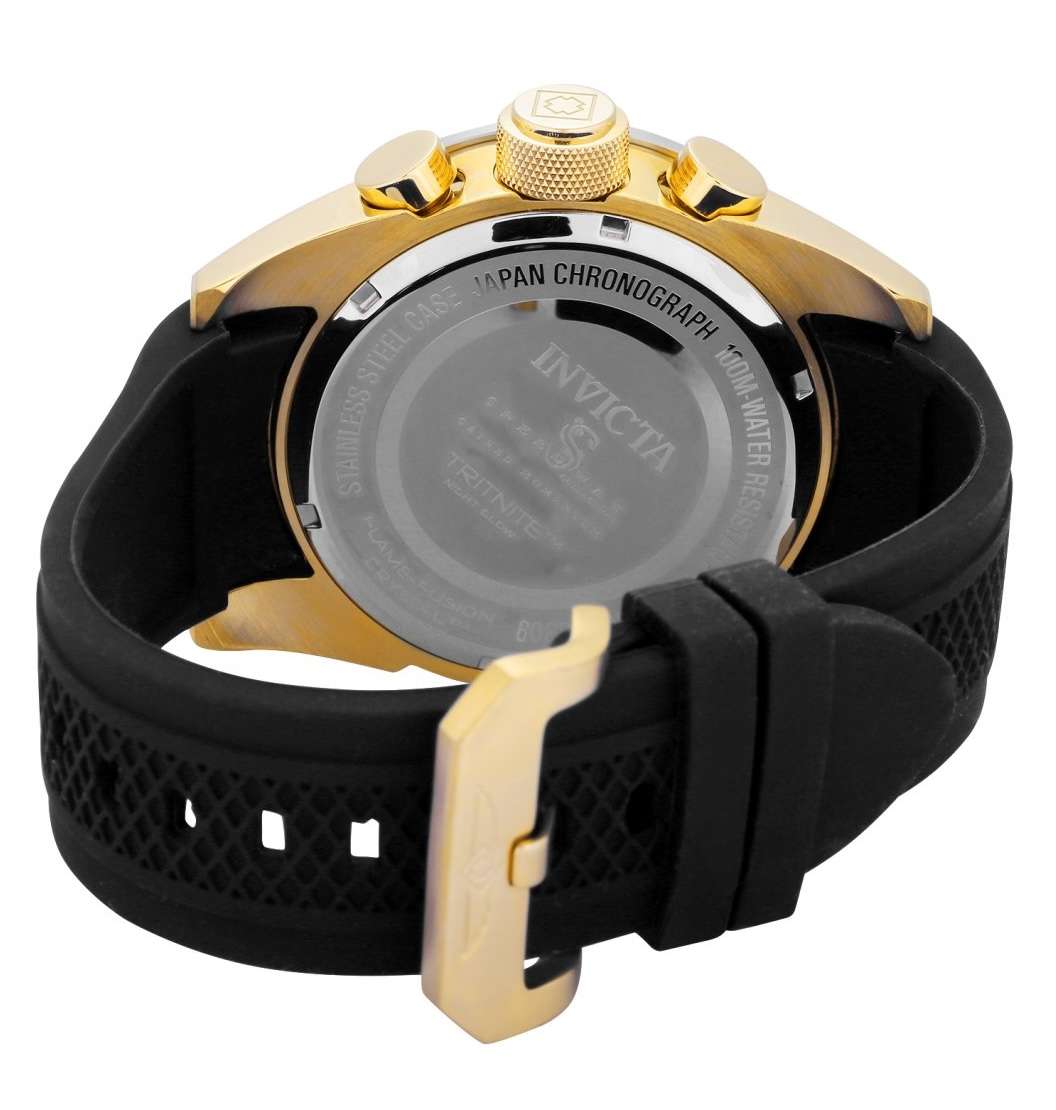 Invicta Aviator 50mm Pilot Gold/Black Chronograph Watch