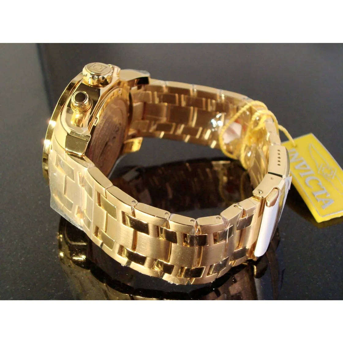 INVICTA Men's Diver Colossus 50mm Chronograph Watch Gold/Champagne