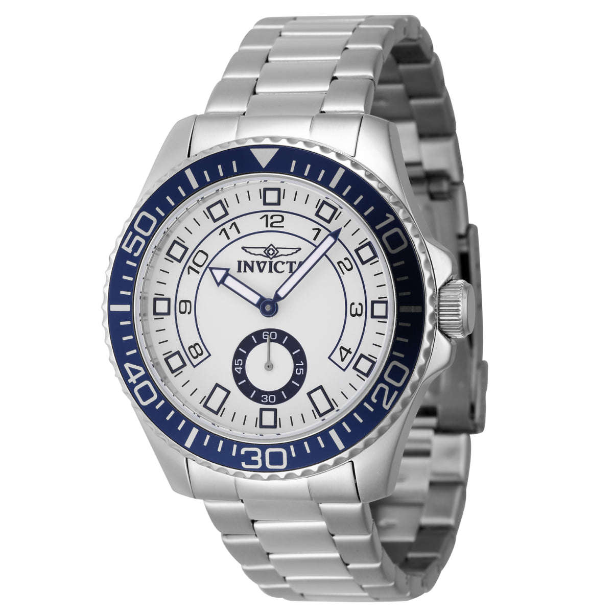INVICTA Mens Nautical Yachtsman White Dial Oyster Bracelet Watch