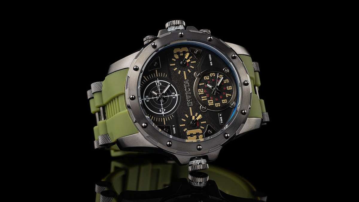 INVICTA Mens Coalition Forces U.S. Army Chronograph Black / Army Green Watch