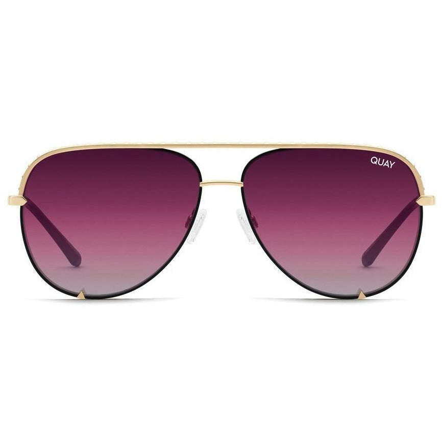 QUAY Australia Women's HIGH KEY Oversized Aviator Sunglasses