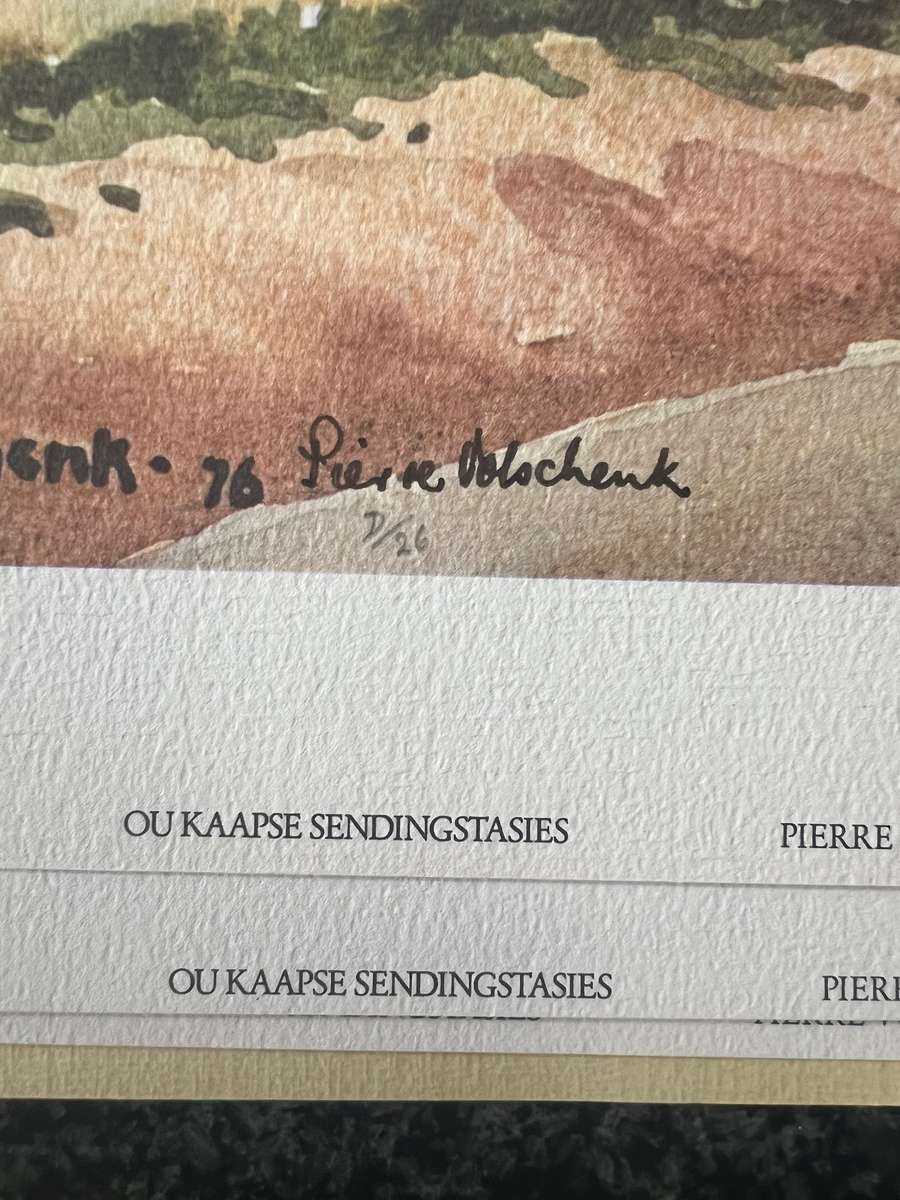 SIGNED, NUMBERED!  x COLLECTION OF 4 PRINTS BY LISTED ARTIST PIERRE VOLSCHENK, CAPE MISSIONS