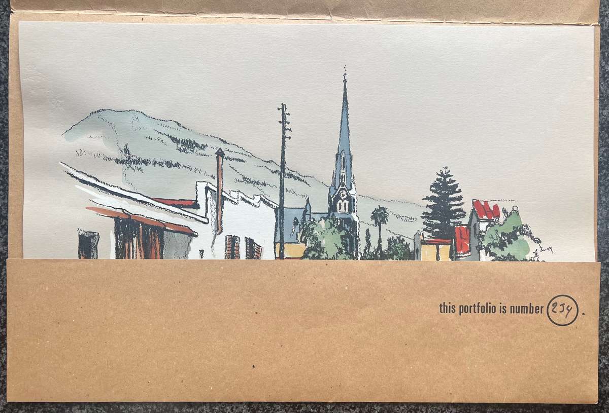 SIGNED, NUMBERED! 1 x COLLECTION OF 4 PRINTS BY ARTIST HOEFSLOOT, GRAAFF-REINET