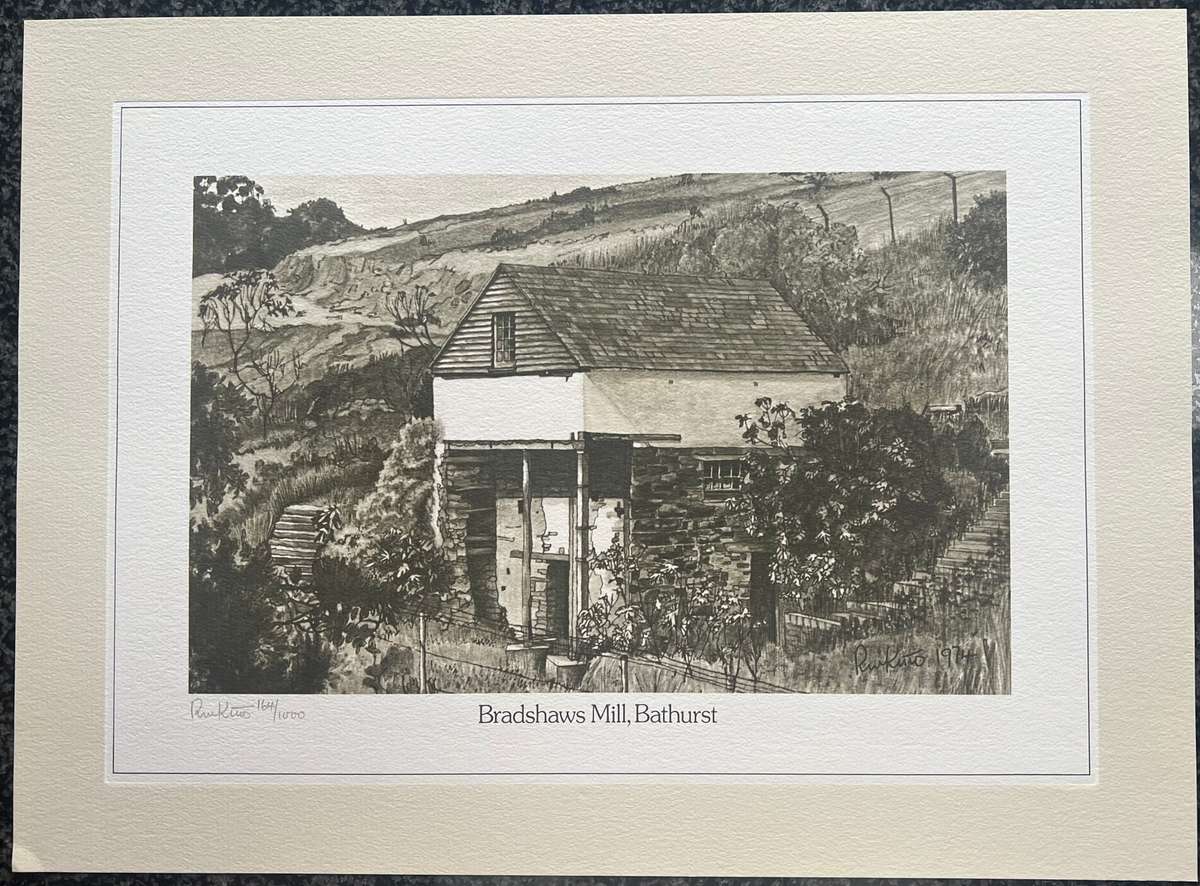 SIGNED, NUMBERED! SETTLER COUNTRY BY ROBERT WILLIAM KITTO 6 LITHOGRAPHIC DRAWINGS