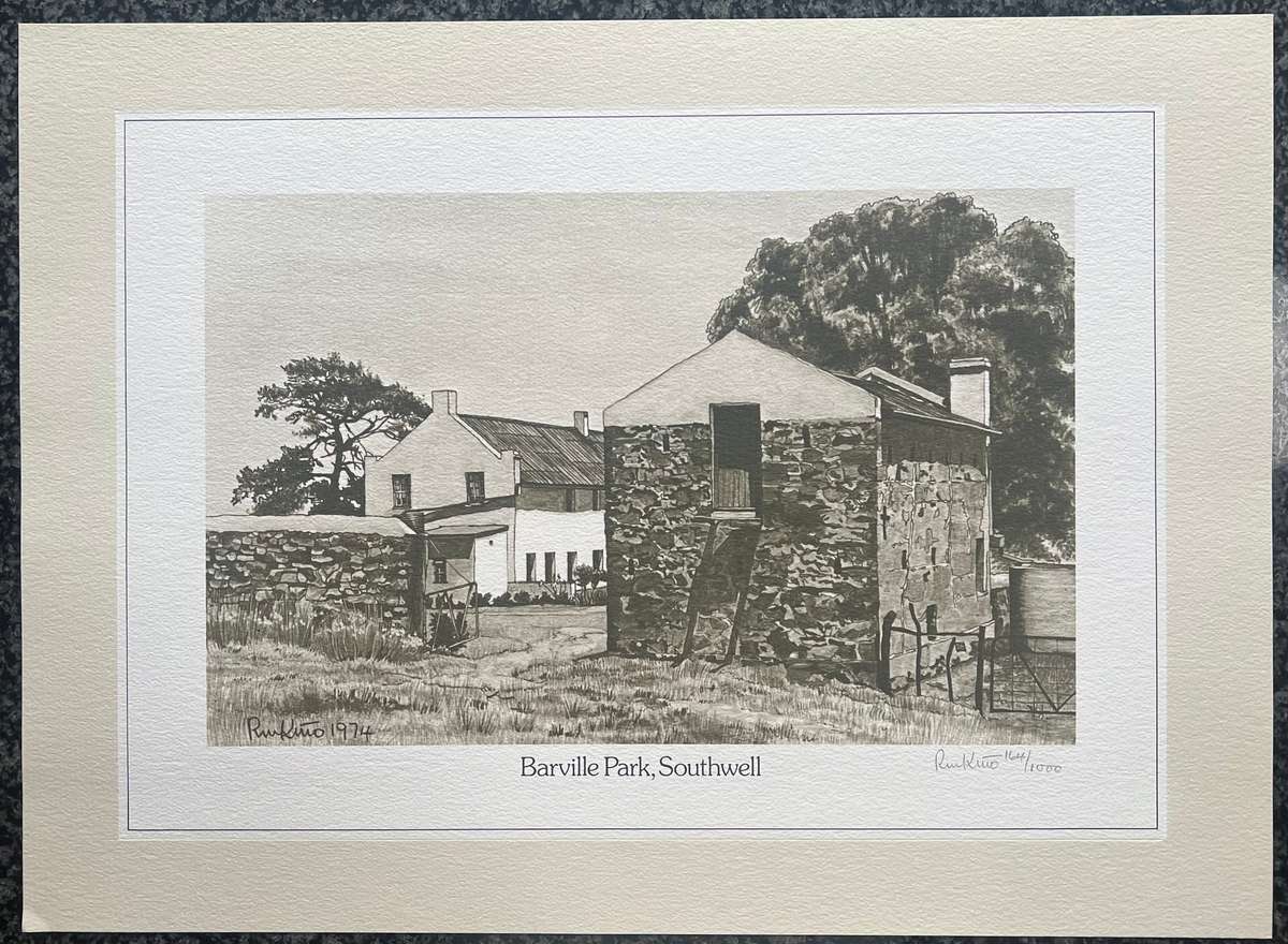 SIGNED, NUMBERED! SETTLER COUNTRY BY ROBERT WILLIAM KITTO 6 LITHOGRAPHIC DRAWINGS