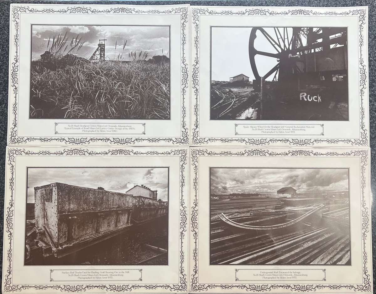 SIGNED! 1 x COLLECTION OF 4 PRINTS WITWATERSRAND HERITAGE COMMEMORATIVE ISSUE PORTFOLIO