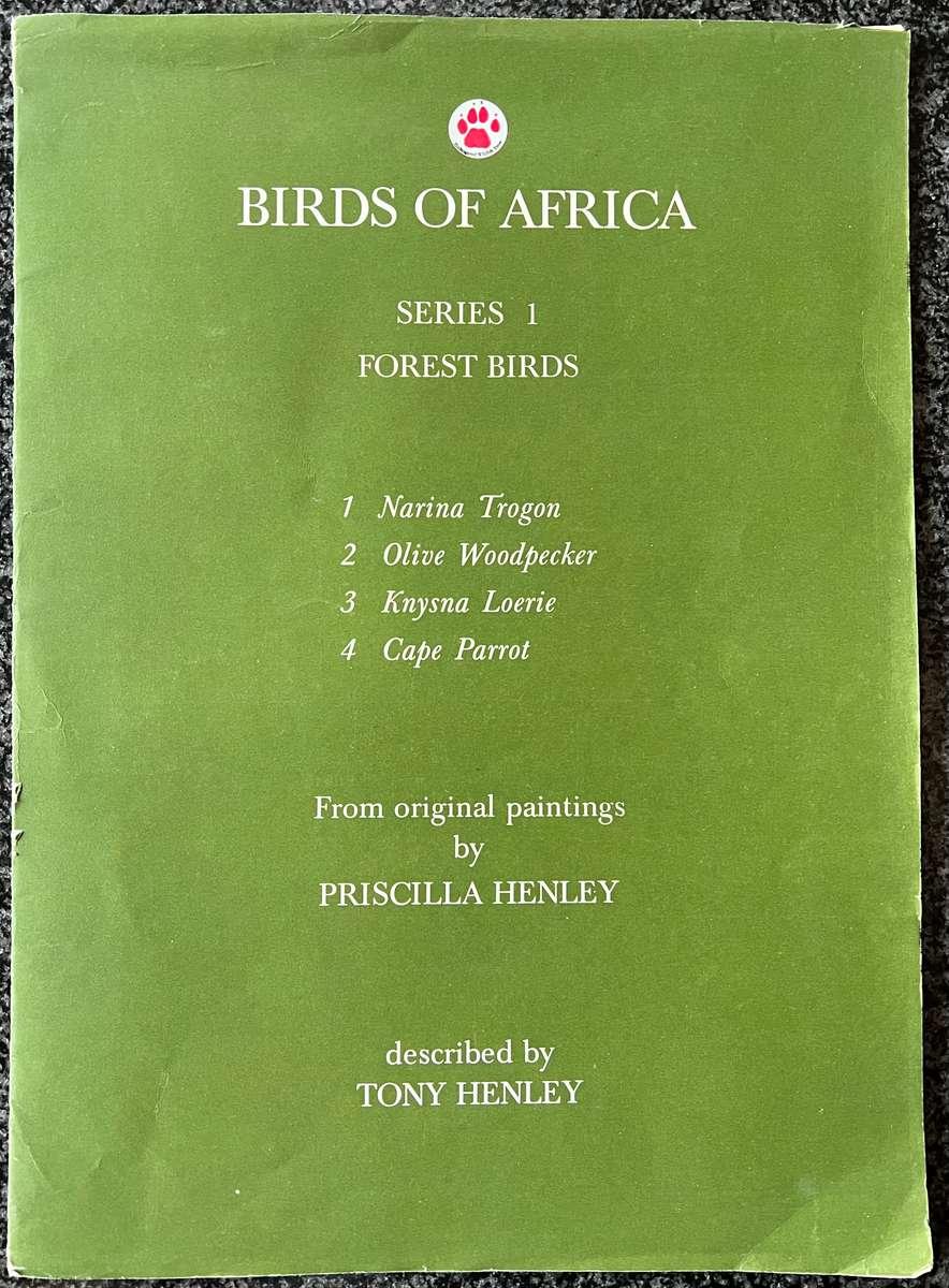 1 x COLLECTION OF 4 PRINTS "BIRDS OF AFRICA: SERIES 1 FOREST BIRDS" BY PRISCILLA HENLEY