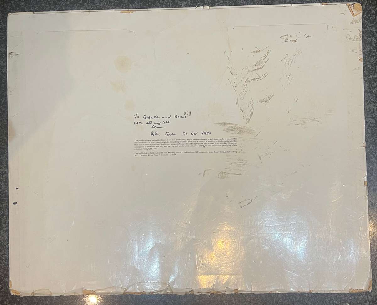 SIGNED! 1 x COLLECTION OF 4 PRINTS WITWATERSRAND HERITAGE COMMEMORATIVE ISSUE PORTFOLIO