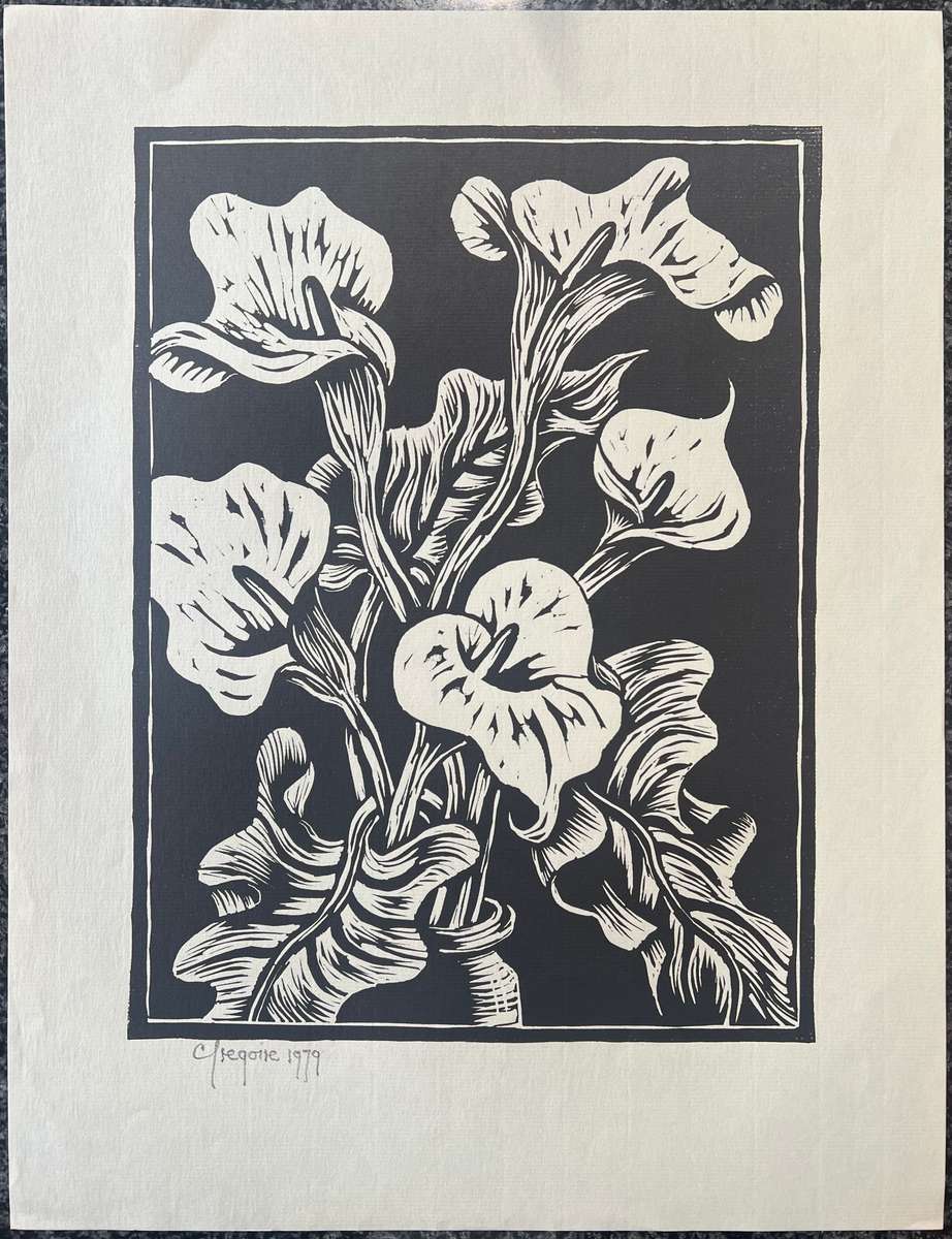 SIGNED AND DATED! GREGOIRE BOONZAIER LINOCUT