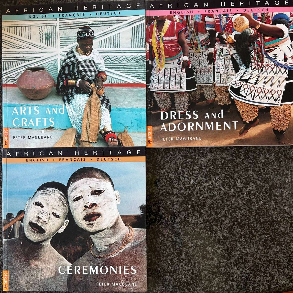 AFRICAN HERITAGE BY PETER MAGUBANE, SET COMPRISING 3 TITLES MULTILINGUAL FIRST EDITION