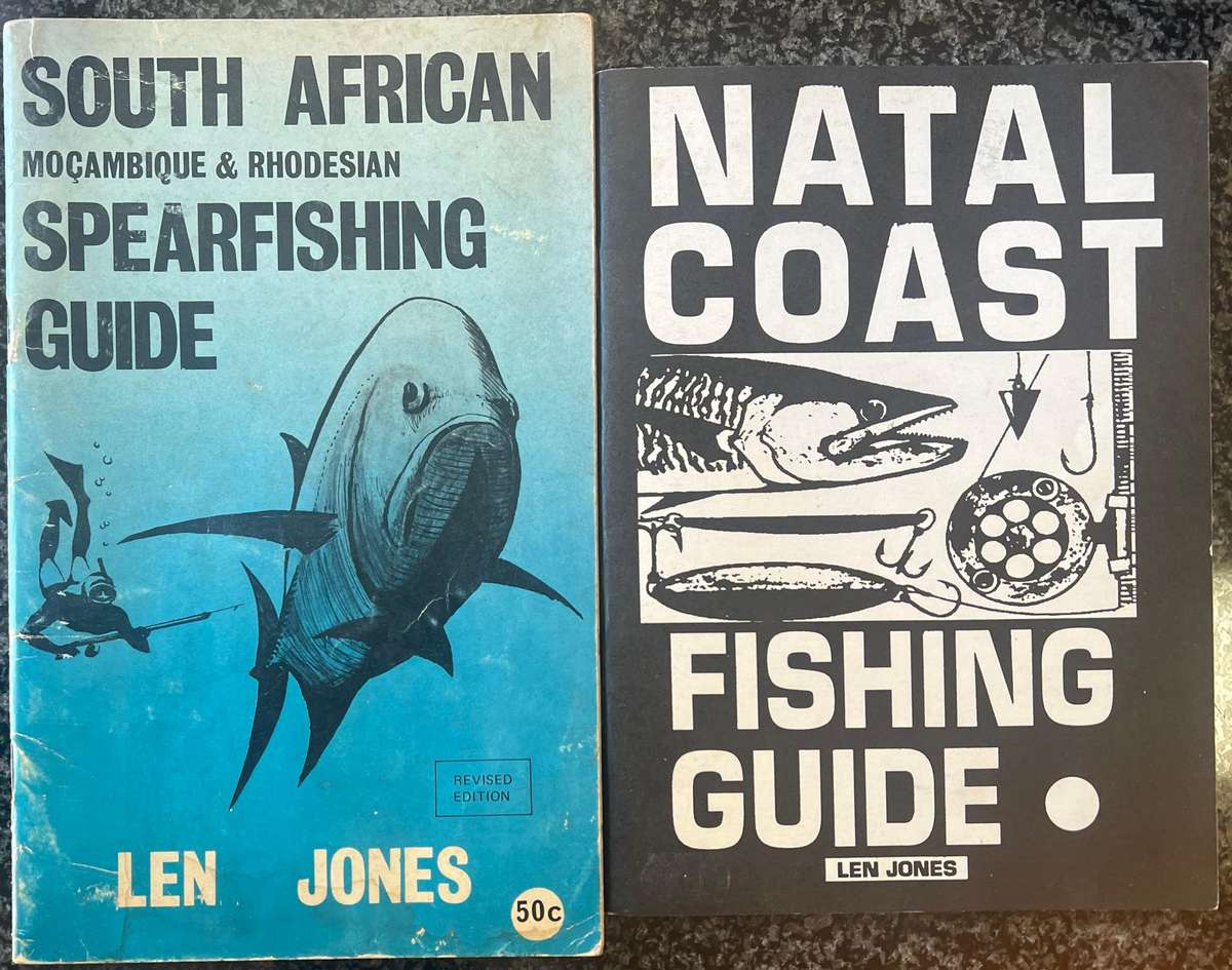 2 FISHING GUIDES! SOUTH AFRICAN SPEARFISHING GUIDE AND NATAL COAST FISHING GUIDE BY LEN JONES
