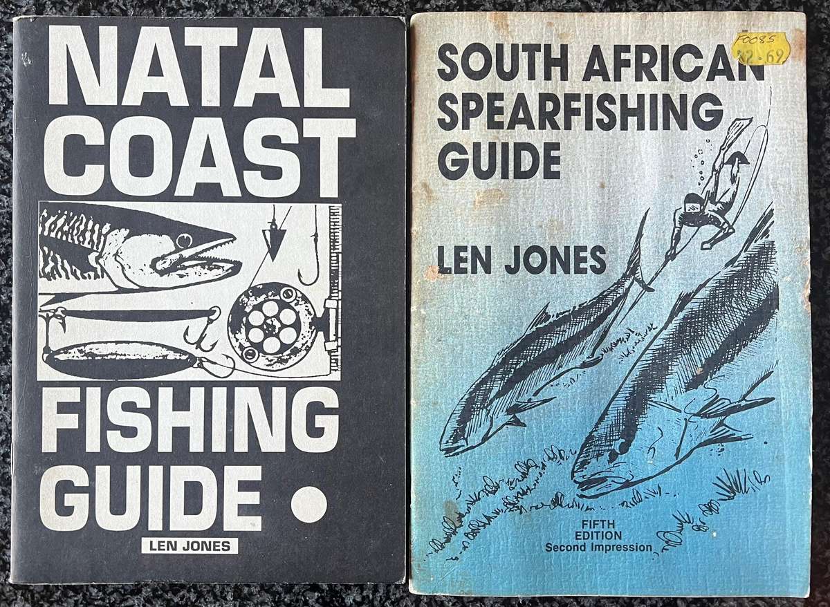 2 FISHING GUIDES! SOUTH AFRICAN SPEARFISHING GUIDE AND NATAL COAST FISHING GUIDE BY LEN JONES