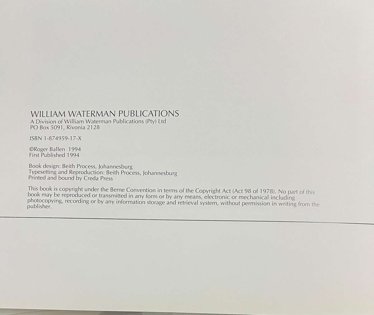 PLATTELAND BY ROGER BALLEN, FIRST EDITION, 1994