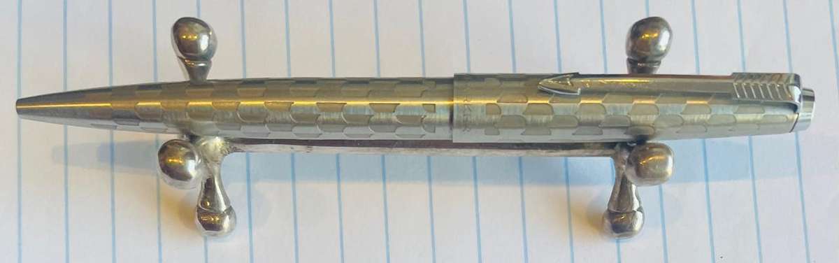 RARE! PARKER 45 HARLEQUIN FOUNTAIN PEN AND BALLPOINT PEN IN BOX