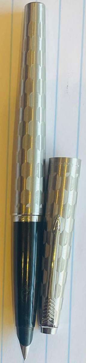 RARE! PARKER 45 HARLEQUIN FOUNTAIN PEN AND BALLPOINT PEN IN BOX