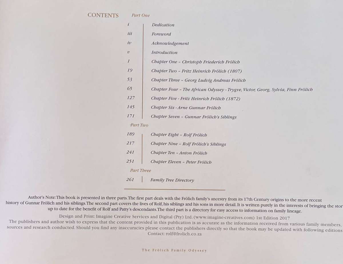 THE FROLICH FAMILY ODYSSEY BOOK IN ORIGINAL SLIPCASE