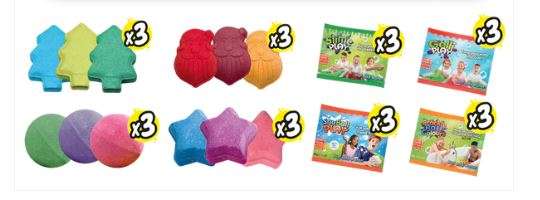Baff Bombz, Gelli Play, Slime Play, Crackle Baff and SnoPlay - Xmas Advent Calendar 24pc