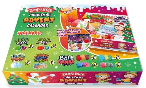 Baff Bombz, Gelli Play, Slime Play, Crackle Baff and SnoPlay - Xmas Advent Calendar 24pc