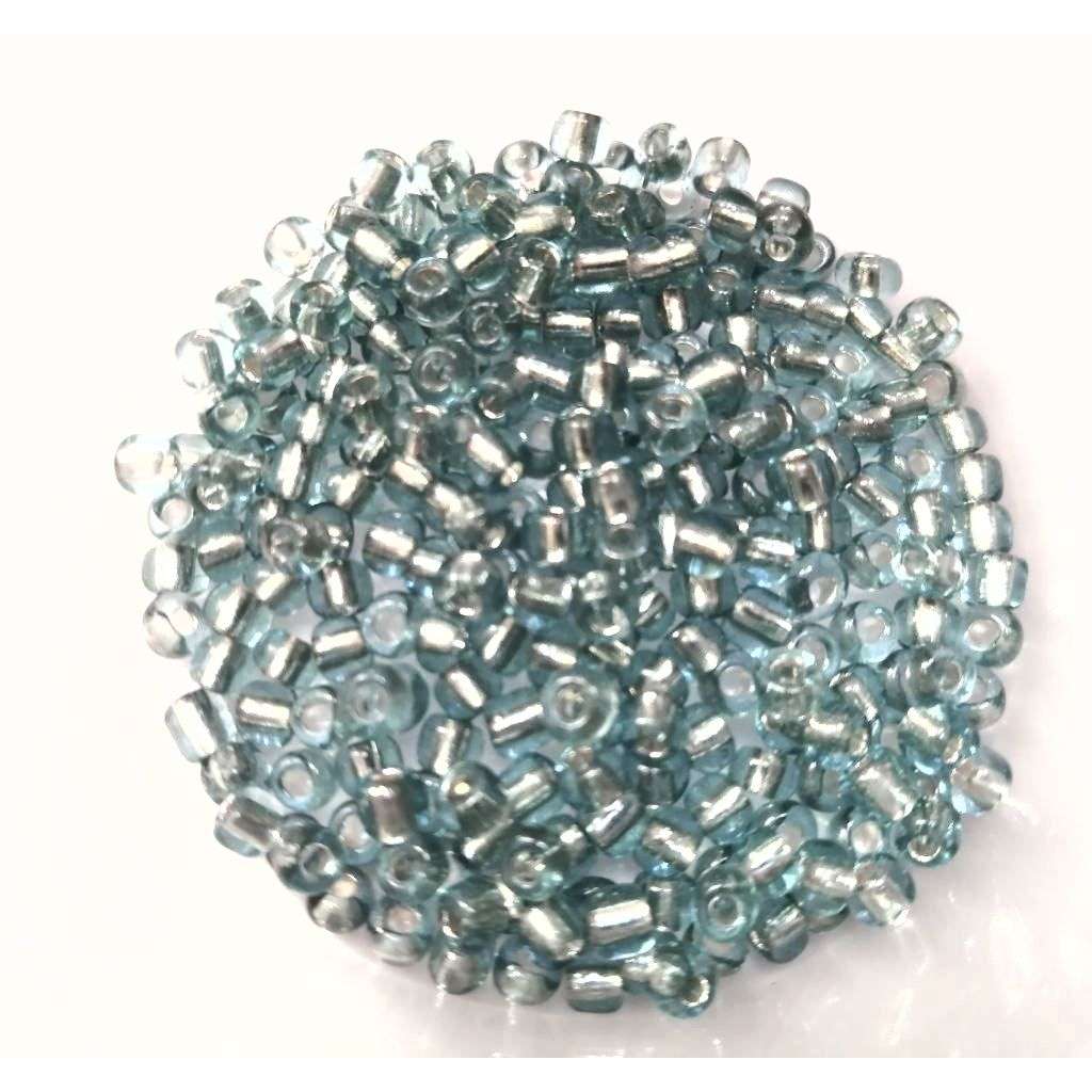 Beads / Glass  Seed Beads +/-1300pcs -4mm Size 6- turquoise blue -100g / Beads for crafting