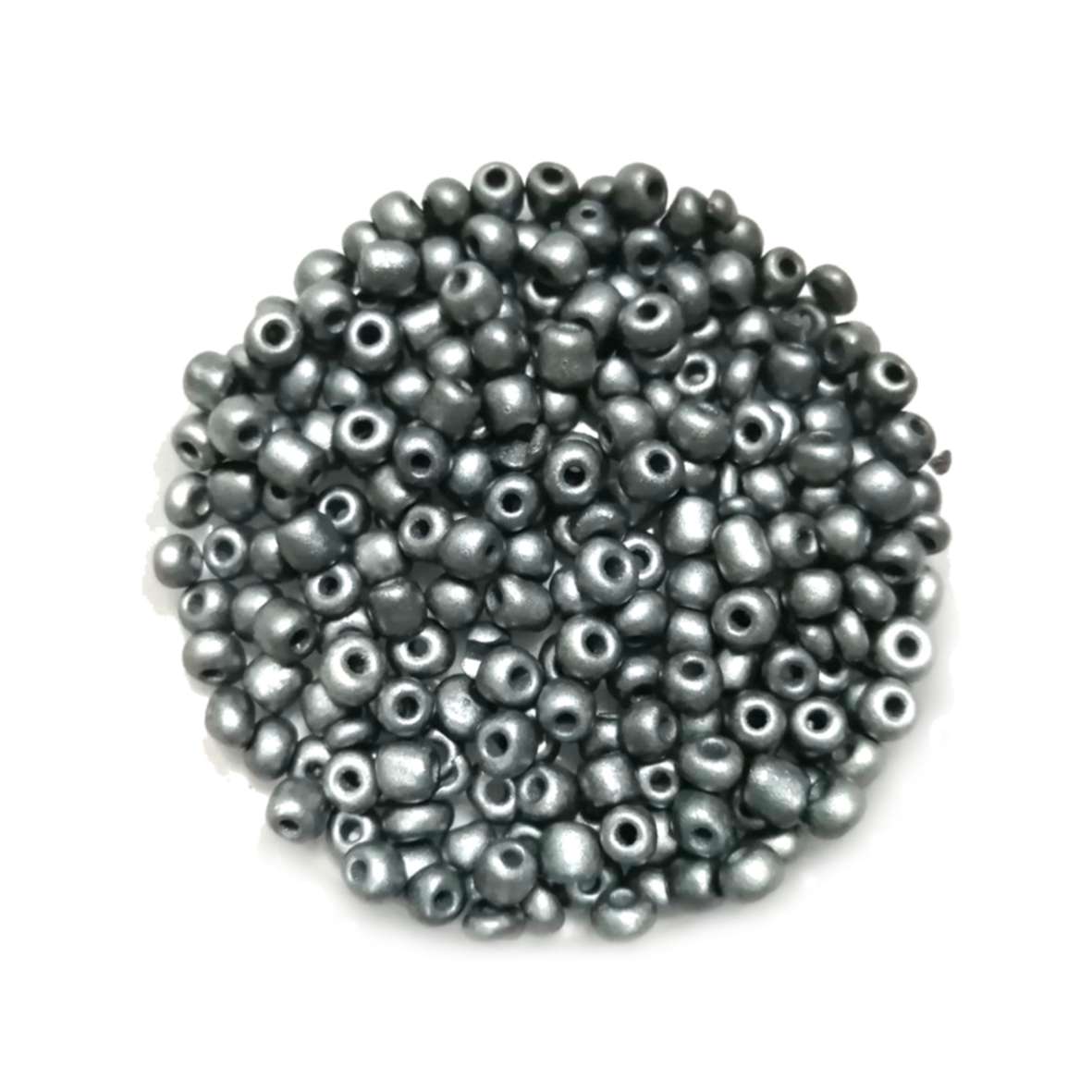 Beads / Glass  Seed Beads - 280pcs  -4mm Size 6- Grey / Beads for crafting