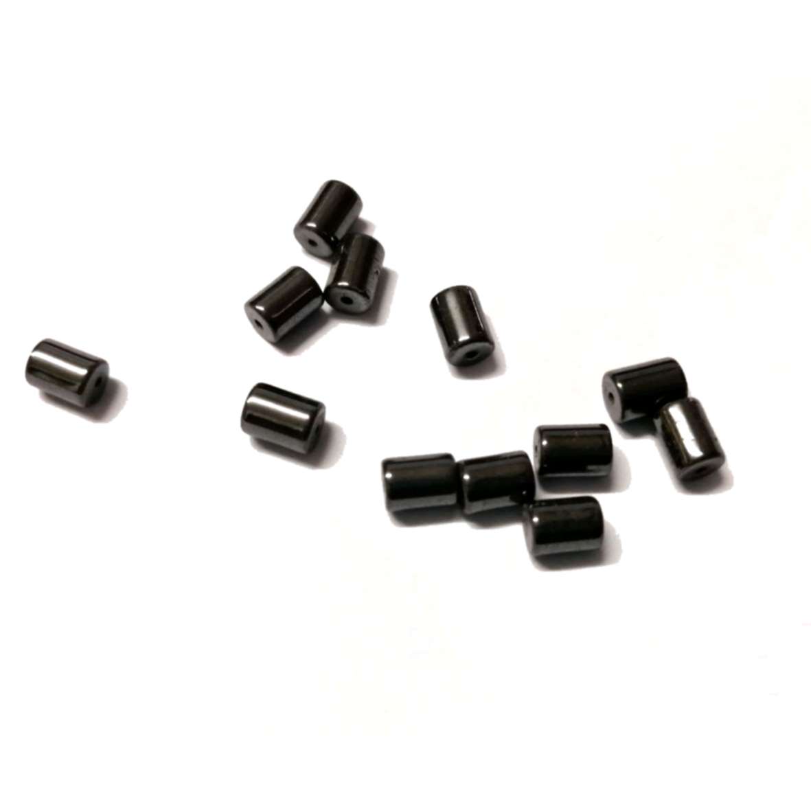 Beads - Hematite Beads - 10pcs  - 5x4mm tubes / Beads for crafting