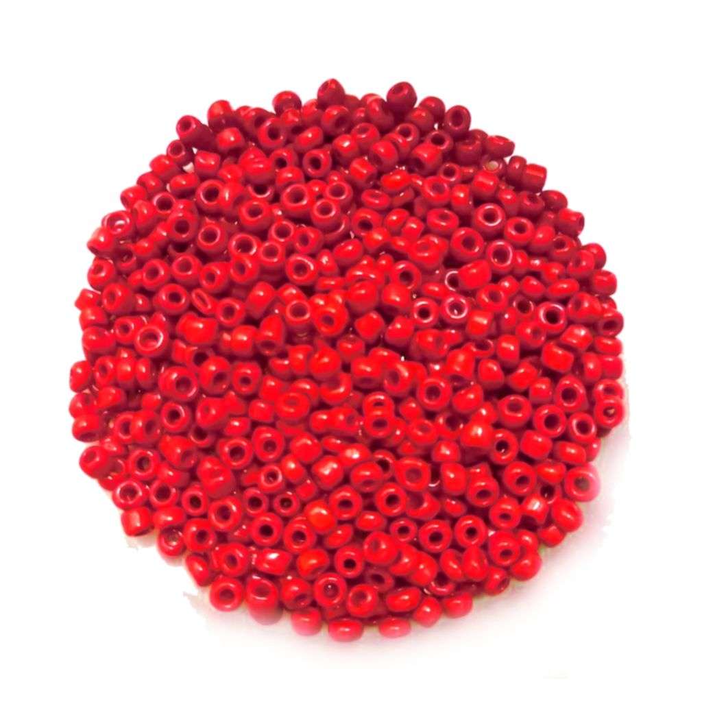 Beads / Glass  Seed Beads +/-3100pcs -3mm Size 8- Flame Red-100g / Beads for crafting