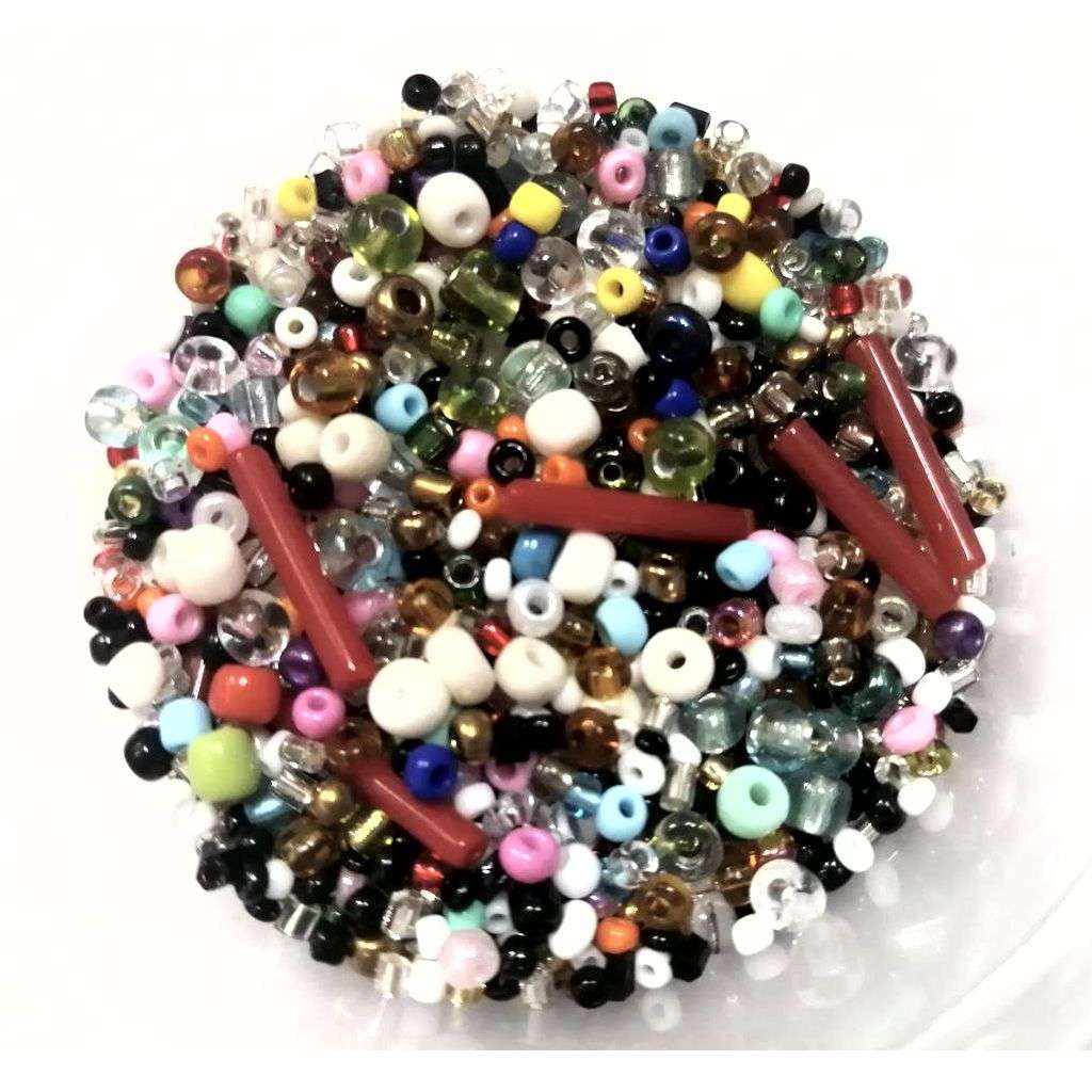 Beads / Glass  Seed Beads Size mix - Color Mix- 100g / Beads for crafting