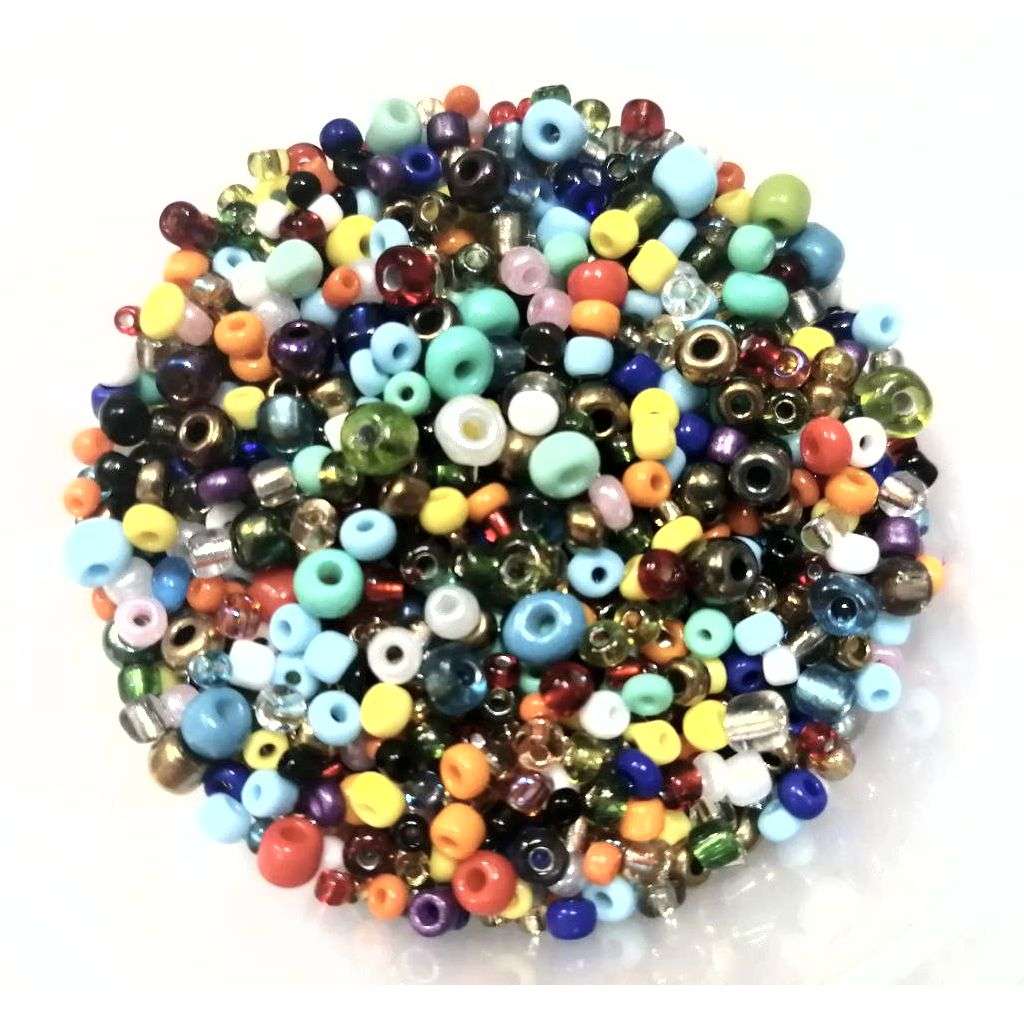 Beads / Glass  Seed Beads Size mix - Color Mix- 100g / Beads for crafting
