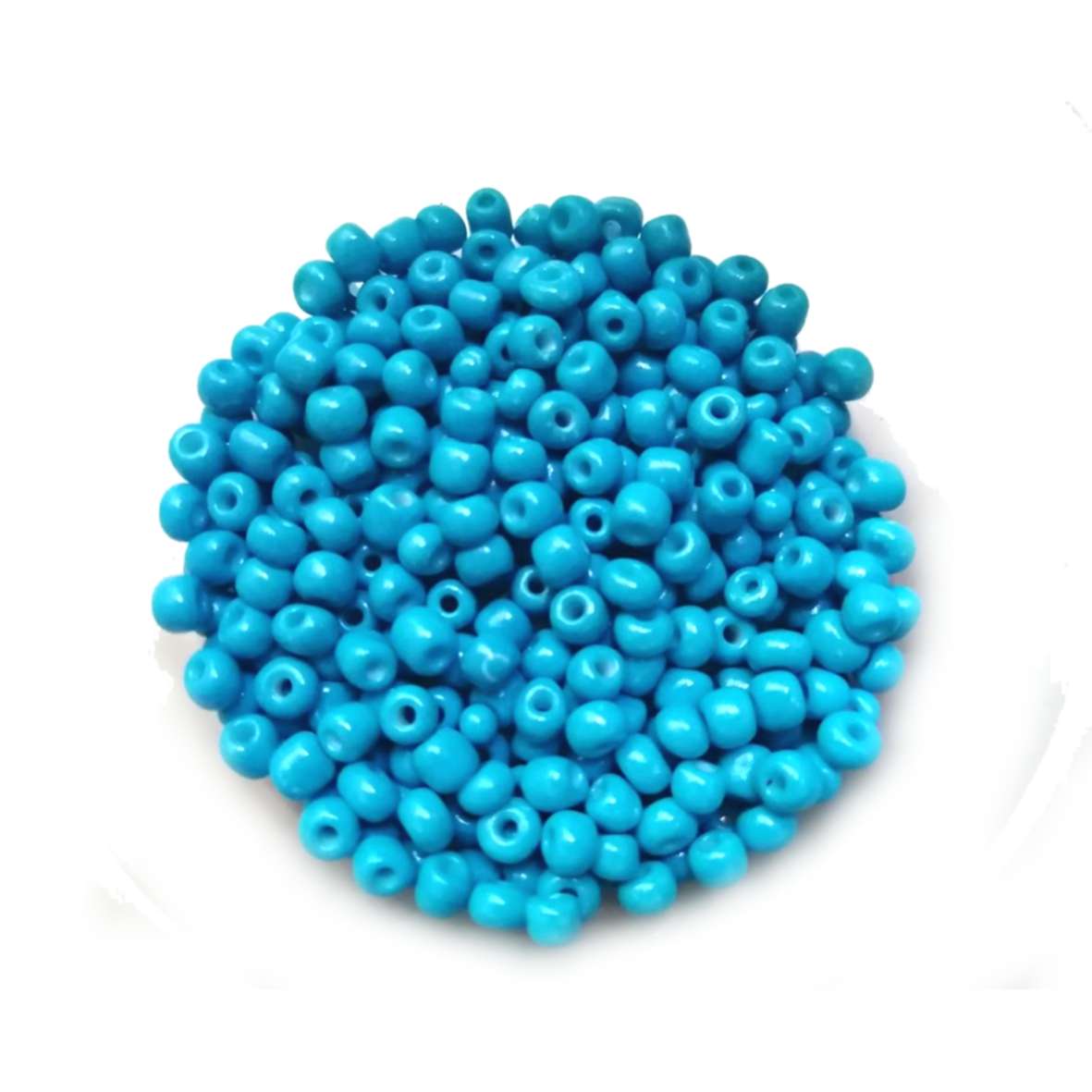 Beads / Glass  Seed Beads +/-200pcs -4mm Size 6- Sky Blue / Beads for crafting